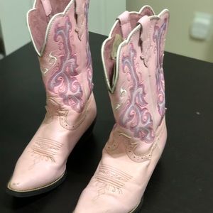 Pink western boots